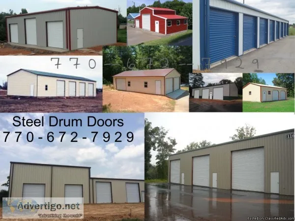 Roll up barrel garage doors