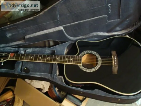 Black Silver Cutaway Guitar