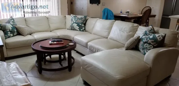 Italian Leather Sectional Sofa