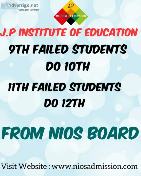 Admission in 10th and 12th nios open school