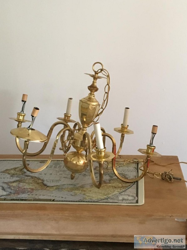 Brass chandelier