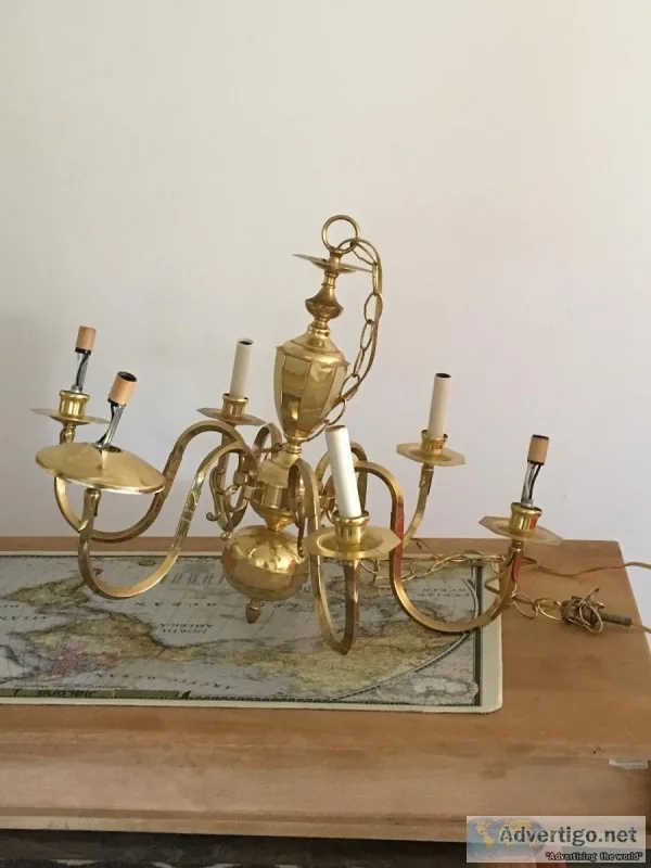 Brass chandelier