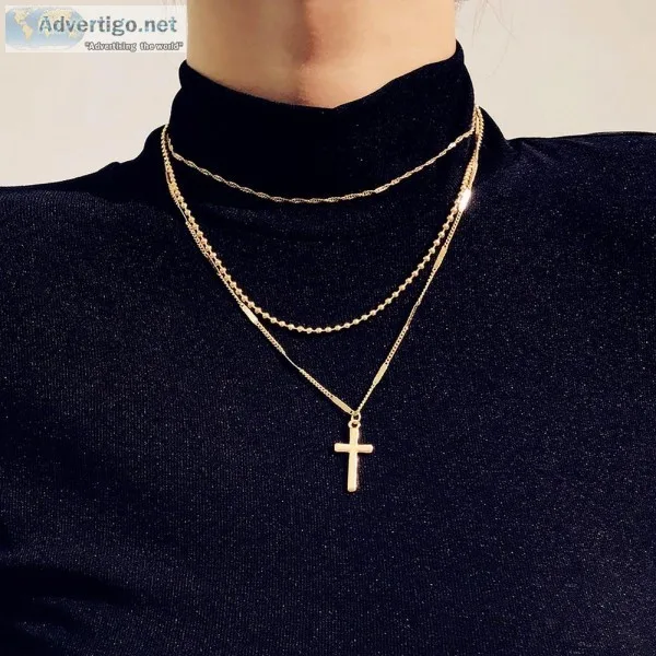 FLASH-SALE Multi-layer Cross Necklace