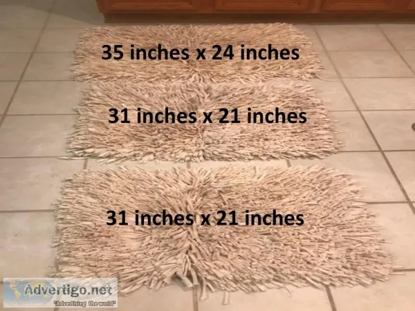3 - Hand Woven Shag Rugs
