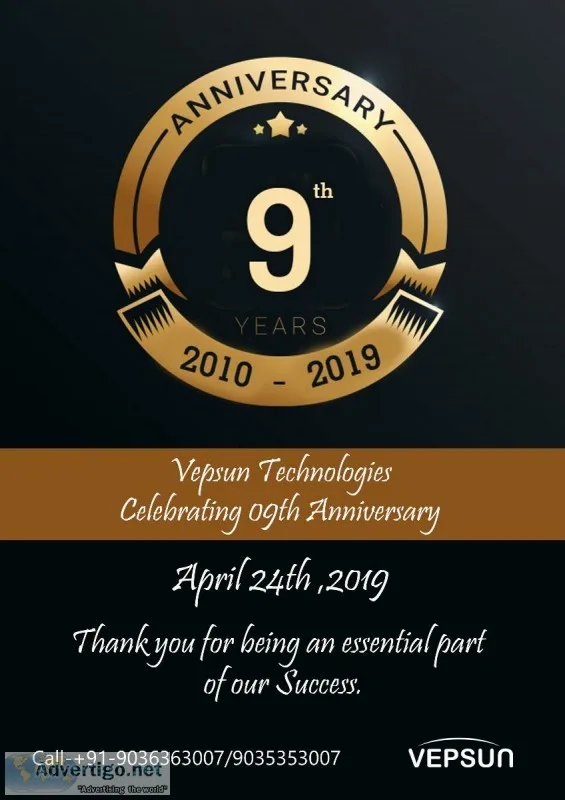Vepsun Anniversary Offers any course  Rs 12500- 