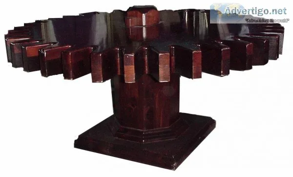 Mahogany Wagon Wheel Coffee Table