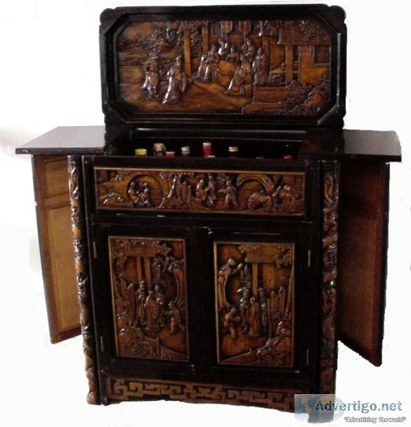 Carved Teak Bar