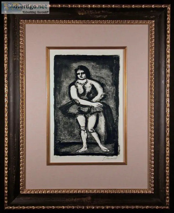 L  Ecuyere Original Signed Lithograph by George Rouault Signed