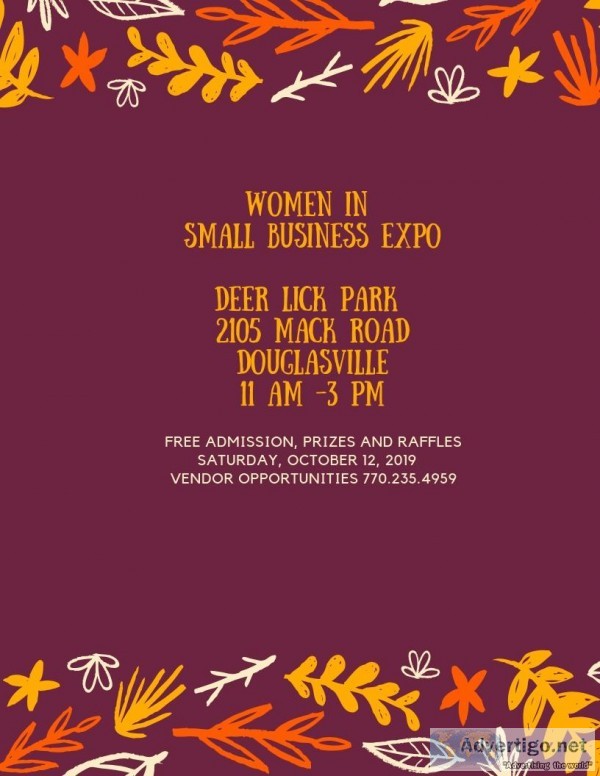 WOMEN IN BUSINESS EXPO October 12  11 -3