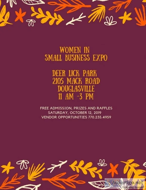 WOMEN IN BUSINESS EXPO October 12  11 -3