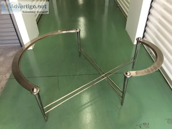 Glass and Metal Coffee Table