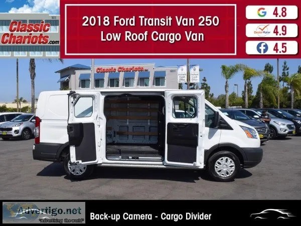 Used 2018 FORD TRANSIT CARGO VAN 250 LOW ROOF CARGO VAN for Sale