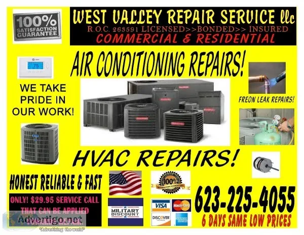 Hvac and Air conditioner Repair service 6 days a week