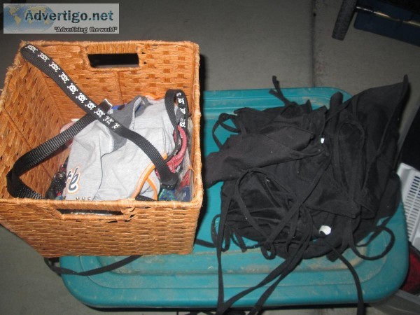 BASKET OF DOG COLLARS
