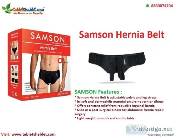 Samson Hernia Belt Online Key Features How to Use - Tabletshable