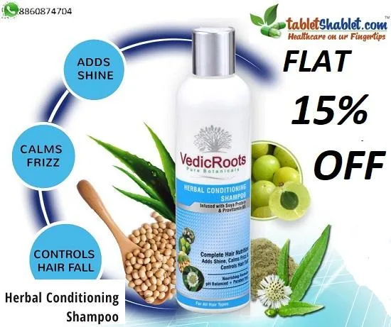 Flat 15 % Off on VedicRoots Herbal Conditioning ShampooTabletSha
