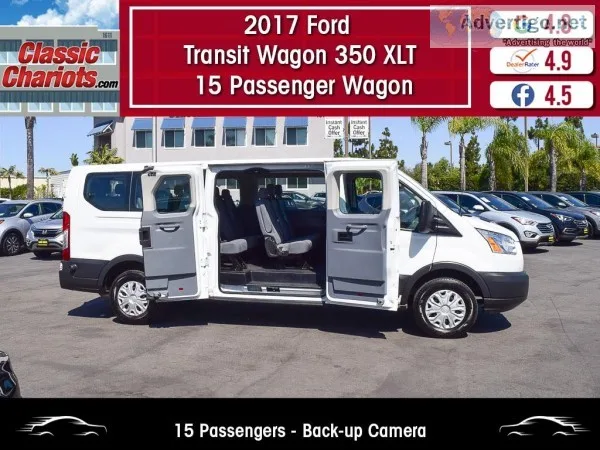 Used 2017 FORD TRANSIT WAGON 350 XLT 15 PASSENGER WAGON for Sale