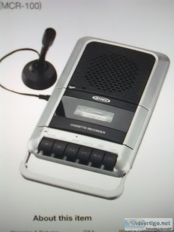 Jensen cassette recorderplayer and Jensen cd playerboombox