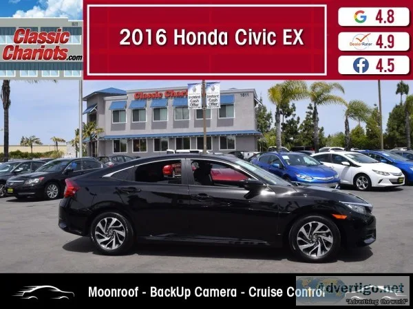 Used 2016 Honda Civic EX for Sale in San Diego - 19653
