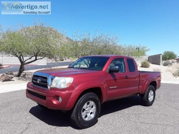 2005 Toyota Tacoma Red Pickup Truck 70058 Miles