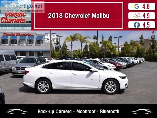 Used 2018 Chevrolet Malibu LT for Sale in San Diego - 19768r