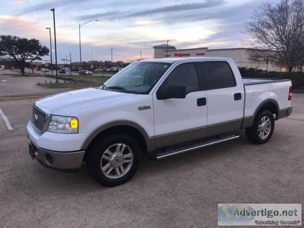 2006 Ford F-150 Lariat White Pickup Truck 38329 miles