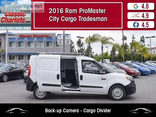 Used 2016 Ram ProMaster City Cargo Tradesman for Sale in San Die