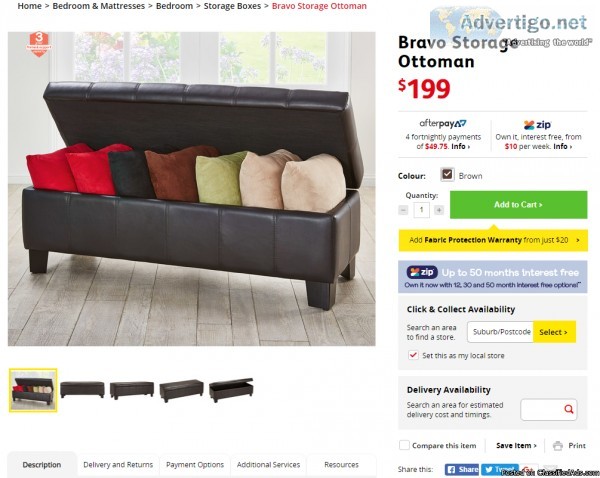Bravo Storage Ottoman Sale