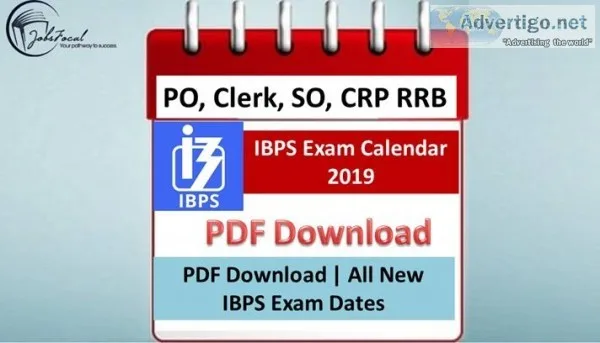 IBPS Exam Calendar 2019 &ndash2020 PDF Download All New IBPS Exa
