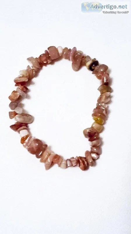 Pink Carnelian Stone  Bracelet