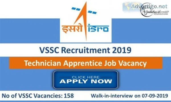 VSSC Recruitment 2019 -20 (158) Technician Apprentice Job Vacanc
