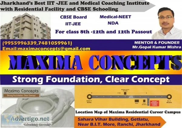Best Residential school in C.B.S.E with IIT coaching in Ranchi