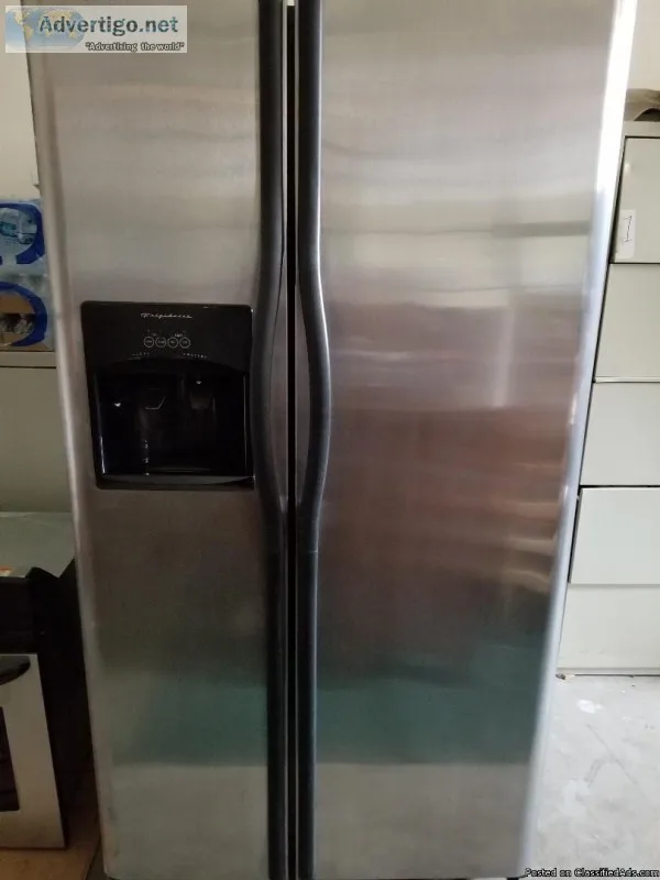 Frigidaire Stainless Steel side by side refrig.