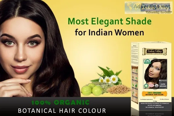 Organic Chestnut Brown Hair Color for grey coverage