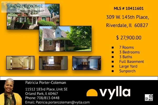 Charming Riverdale Il  - Brick Home