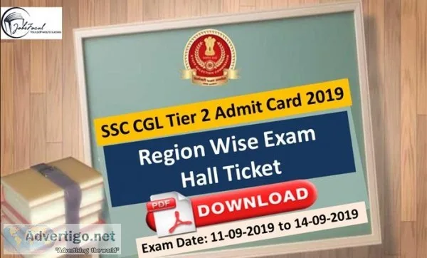 SSC CGL Tier 2 Admit Card 2019 &ndash20 (11 to 14-09) Region Wis