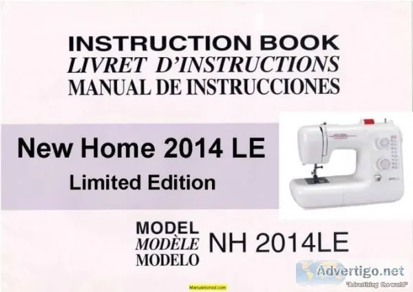 New Home 2014 Limited Edition Sewing Machine Instruction Manual