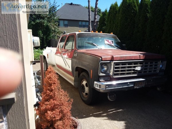 75 454 1ton dually 4dr camper special