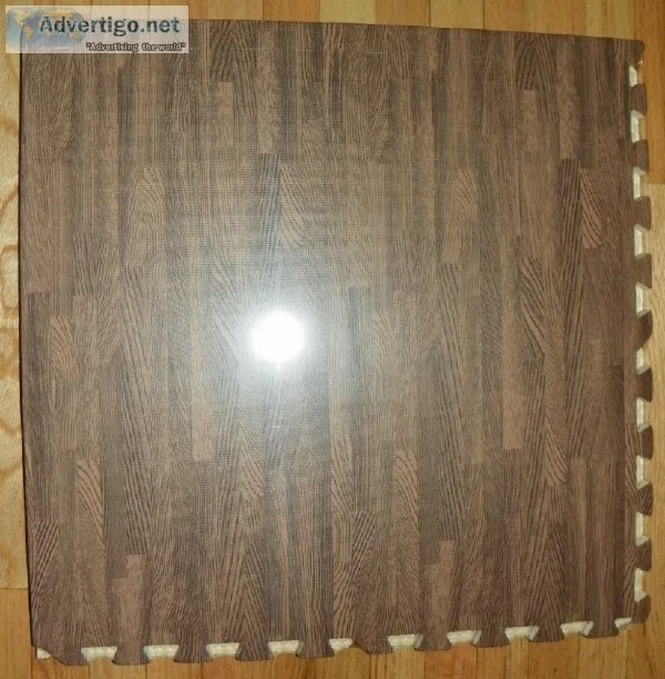 Camouflage and Dark Wood Grain - Foam - Interlocking Floor Mats