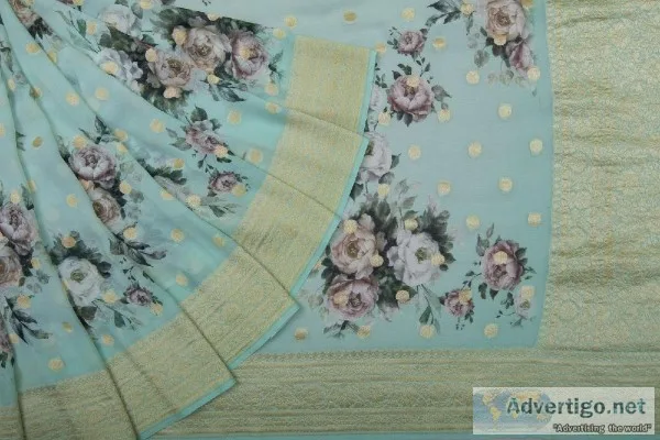 online shop for latest party colorful banarasi georgette sarees 
