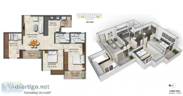 3 BHK 1225 SqFt Flats for Sale in Chandapura Bangalore  Subha 9 