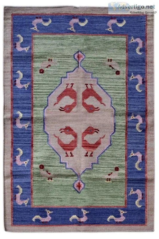 Four Squared Modern Dhurrie Rug - Yak Carpet