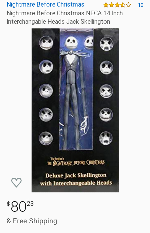 Jack Skellington W12 Interchangeable Heads