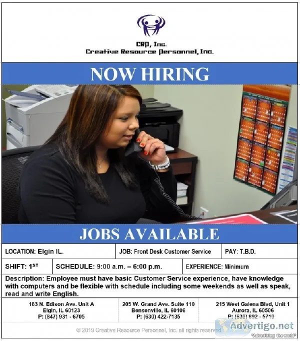 Front Desk Customer Service