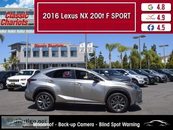 Used 2016 LEXUS NX 200T F SPORT for Sale in San Diego - 20334