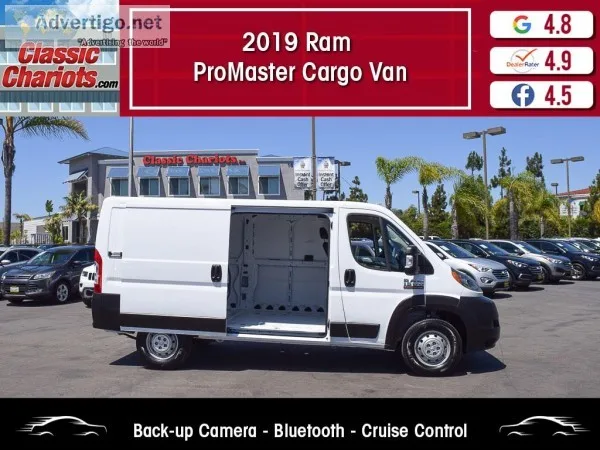 Used 2019 RAM PROMASTER CARGO VAN 1500 LOW ROOF for Sale in San 