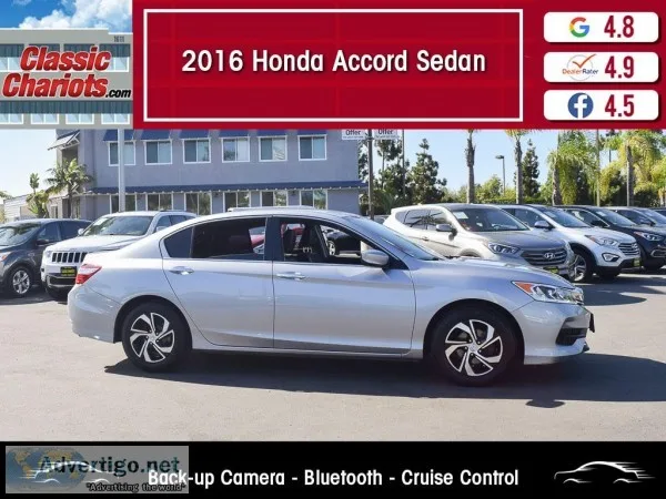 Used 2016 HONDA ACCORD SEDAN LX for Sale in San Diego - 20363