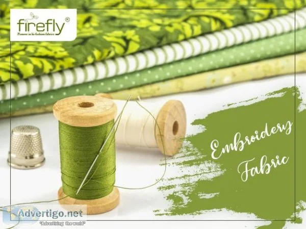 Explore the new collection of embroidered fabrics at Firefly