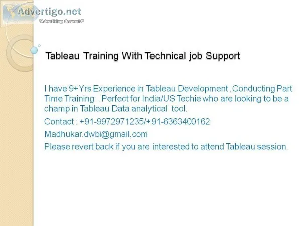 Tableau Trainer