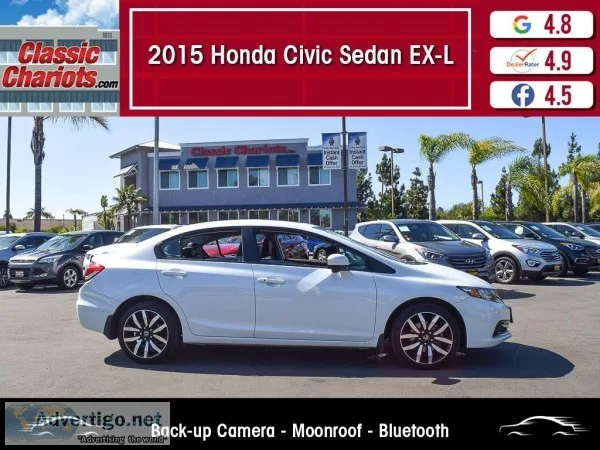 Used 2015 HONDA CIVIC SEDAN EX-L for Sale in San Diego - 20389
